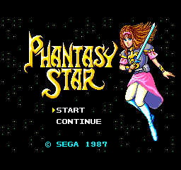 Phantasy Star (Japan) Title Screen